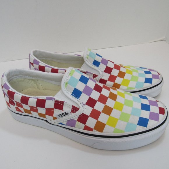Vans Shoes - Vans Rainbow Checkerboard PRIDE Slip On Shoes